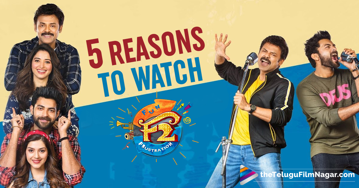 5 Reasons to Watch F2: Fun and Frustration Movie,Telugu Filmnagar,Tollywood Cinema Latest News,Telugu Film Updates,Latest Telugu Movies 2019,Five Reasons to Watch F2: Fun and Frustration,Why You Should Not Miss to Watch F2 Movie,Reasons to Watch F2 Telugu Movie