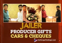 Producer of Jailer celebrates success by presenting Luxury Cars and Cheques
