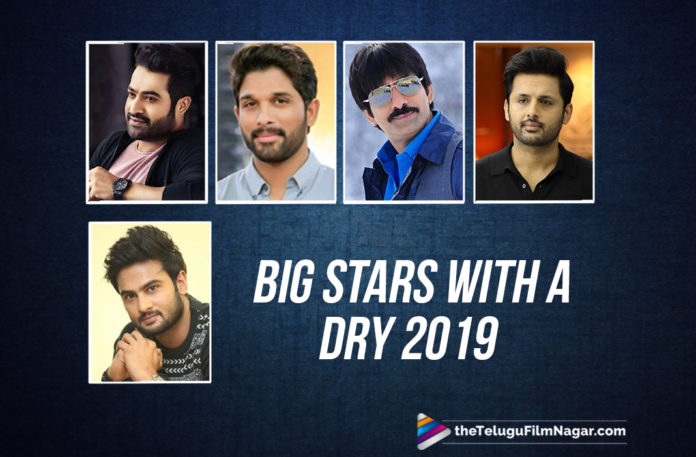 Big Stars Who Had A No Release 2019,2019 Marks Zero Releases For These Heroes,Latest Telugu Movies News,Telugu Film News 2019,Telugu Filmnagar,Tollywood Cinema Updates,2019 Tollywood Zero Heroes,2019 Marks Zero Telugu Heroes,Telugu Actors 2019 Marks Zero