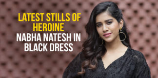Latest Stills of Heroine Nabha Natesh In Black Dress