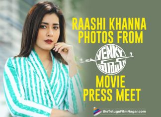 Raashi Khanna Photos From Venky Mama Movie Press Meet