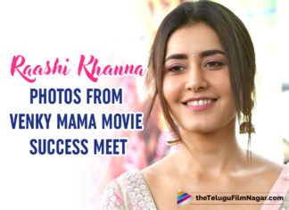 Raashi Khanna Photos From Venky Mama Movie Success Meet