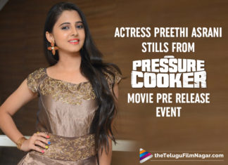 Actress Preethi Asrani Stills From Pressure Cooker Movie Pre Release Event
