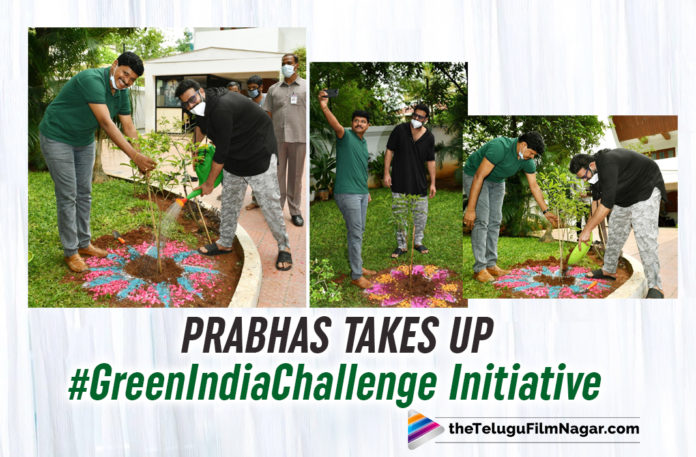 #GreenIndiaChallenge- Prabhas Plants Saplings And Plans To Adopt A Forest - Watch!
