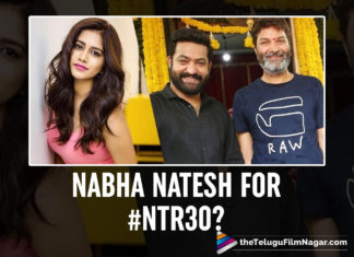 NTR30: Nabha Natesh In Race For This Jr NTR-Trivikram Srinivas Starrer
