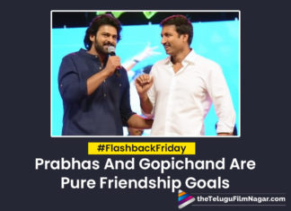#FlashbackFriday- Prabhas And Gopichand Indulging In A Fun Banter On Stage Is Friendship Goals