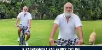 K Raghavendra Rao Enjoys Cycling With His Trustworthy Friend