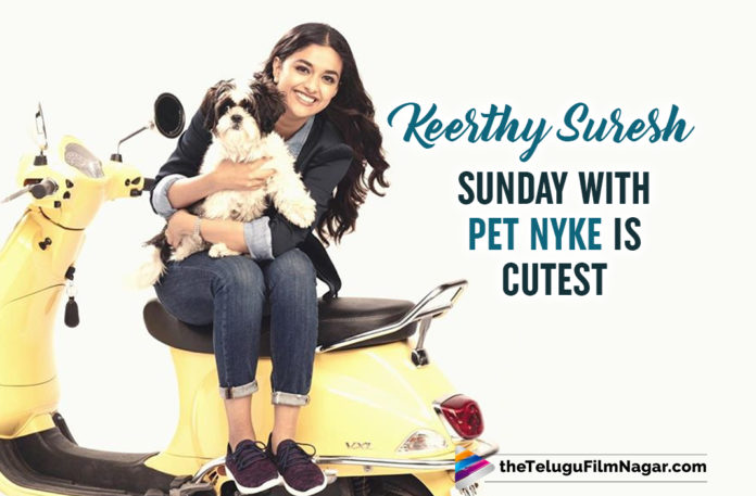 Keerthy Suresh’s Sunday Was All About Cuddles With Her Pet Dog