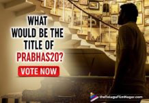 What Would Be The Apt Title For Prabhas 20?