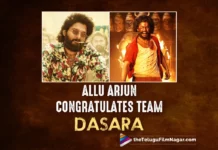 Allu Arjun Congratulates Team Dasara