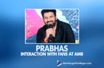 Rebel Star Prabhas' Interaction With Fans At AMB