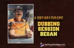Ram Pothineni’s BoyapatiRAPO Dubbing Session Began