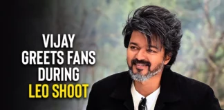 Thalapathy Vijay Greets Fans During Leo Movie Shoot