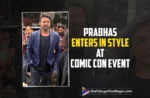 Project K Actor Prabhas Enters In Style At Comic Con Event