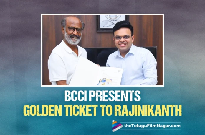 BCCI Presents Golden Ticket To Superstar Rajinikanth