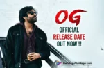 Pawan Kalyan- OG Release Date- Sujeeth