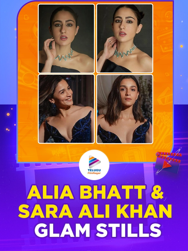 National Award Winning Actress Alia Bhatt and Sara Ali Khan Glam Stills in Modern Outfit