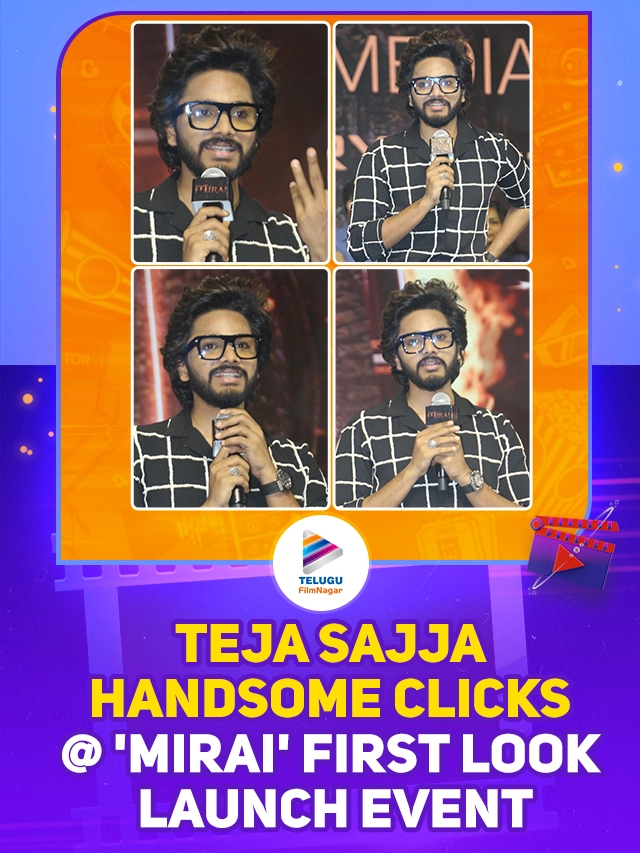 Super Hero Teja Sajja Handsome Clicks at Mirai Movie First Look Launch Event